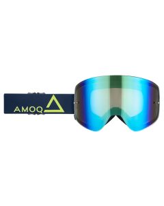 AMOQ MX Goggles Vision Magnetic Navy-Gold - Gold Mirror