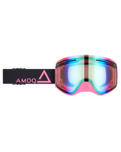 AMOQ Vision Vent+ Magnetic Goggles Black-Pink - Gold Mirror