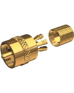 Centerpin solderless PL259 connector for RG8X or RG58/AU cable (115-503-017)