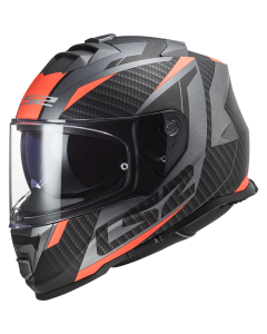 LS2 Helmet FF800 Storm Racer Matt Titanium Fluo Orange