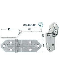 Osculati SS hinge w/release pin 118x40 Marine - M38-445-05