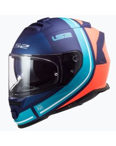 LS2 Helmet FF800 Storm Slant Blue/Fluo Orange
