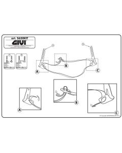 Givi kit with long brackets for S650 Childs seat (S650KIT)