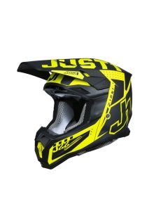 Just1 Helmet J-22 F Junior Falcon Titanium/Black/Fluo Yellow