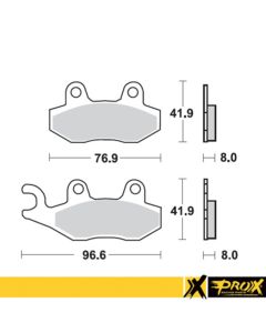 ProX Front Brake Pad RM125/250 '89-95 + YZ125/250 '90-97 - 37.100202