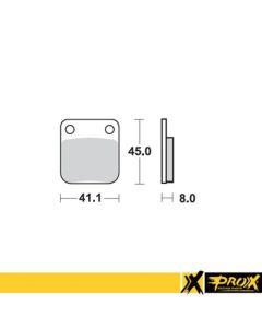ProX Rear Brake Pad KX65 '00-23 + RM65 '03-05 - 37.202002