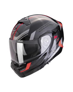 Scorpion Helmet EXO-930 EVO solid black/silver/red