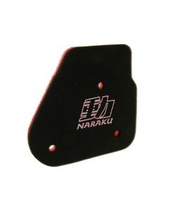 Naraku Air filter, Double Layer, Minarelli Horizontal, Aprilia / MBK / PGO / Yam