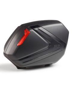 Givi V37 pair of black sidecases with red reflectors and carbon look - V37NN