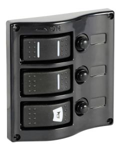 Osculati 3-switch panel, graphite Marine - M14-843-03