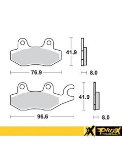 ProX Front Brake Pad LT-R450 '06-11 (Right) + YFZ450 '04-09 - 37.204302