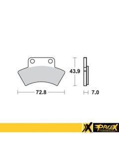 ProX Rear Brake Pad Polaris Scrambler/Sportsman 400 '94-97 - 37.204402