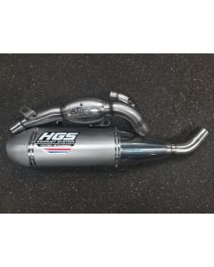 HGS Exhaust system 4T New design Complete set KX450 19- Steel end cap - KF-419-CSG