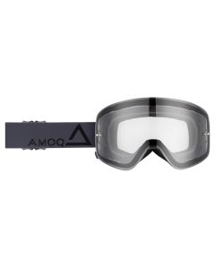 AMOQ MX Goggles Vision Magnetic Dark Grey-Black - Clear