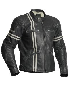 Halvarssons Leather jacket Dresden Black/white