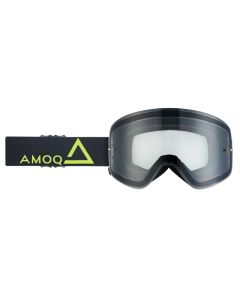 AMOQ MX Goggles Vision Magnetic Black-HiVis - Clear