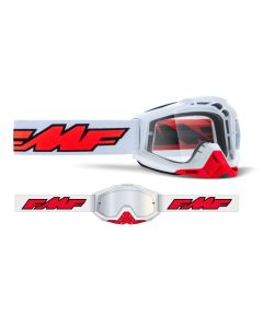FMF POWERBOMB Goggle Rocket White - Clear Lens
