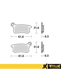 ProX Front Brake Pad KTM65SX '02-23 + KTM85SX '03-11 - 37.109202