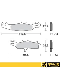 ProX Front Brake Pad KX80/85/100 '97-23 + RM85 '05-23 - 37.106202