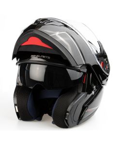 MT Atom flip-up helmet, black