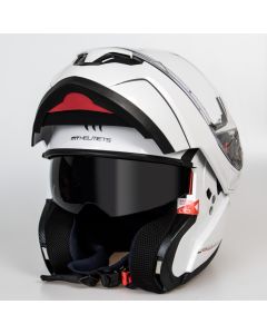 MT Atom flip-up helmet, white