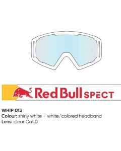 Spect Red Bull Whip MX Goggles Singel lens white clear