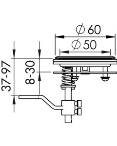 Osculati flush pull, SS, w/lock Marine - M38-152-41