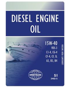 Orbitrade, Diesel engine oil 15W40 5L Marine - 117-6-2402-5