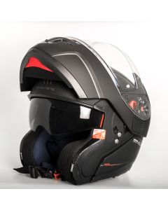 MT Atom flip-up helmet, matt black