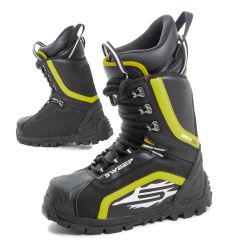 Sweep Snow Core snowmobile boot with laces, black/yellow