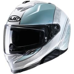 HJC Helmet i71 Sera White/Turkos MC2