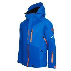 Sweep Recon snowmobile jacket, two-tone blue/orange