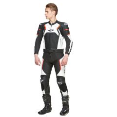 Sweep Forza 2 piece leathersuit, black/white/red