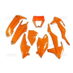 UFO Plastic kit 6-parts Orange 127 KTM EXC/EXC-F 125-450 17-19