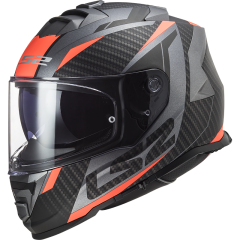 LS2 Helmet FF800 Storm Racer Matt Titanium Fluo Orange