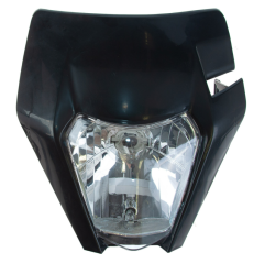 Forte Headlight-Frontmask, KTM-Style 17-, Black, inc. Rubberstraps