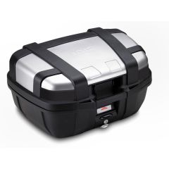 Givi 52 litre top-case black with aluminium finish with top opening (TRK52N)