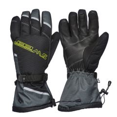 Sweep Blower snowmobile glove, black/grey/yellow