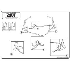 Givi kit with long brackets for S650 Childs seat - S650KIT