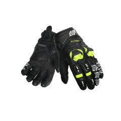 Sweep Volcano short racing gloves, black/white/yellow