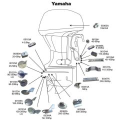 Perf metals anode, Bracket Yamaha
