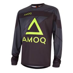 AMOQ Snowcross Jersey Black/Dk Grey/HiVis