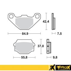 ProX Front Brake Pad KDX200 '89-92 - 37.105002