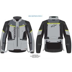 Alpinestars Jacket Bogota Pro Drystar Gray/Yellow Fluo