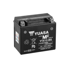 Yuasa akku, YTX12-BS (cp) with acidpack (4)