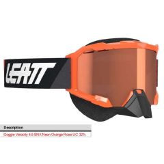 Leatt Goggle Velocity 4.5 SNX Neon Orange Rose UC 32%