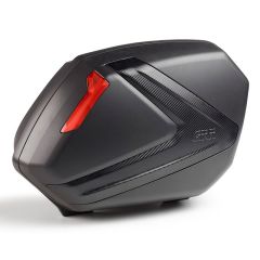 Givi V37 pair of black sidecases with red reflectors and carbon look (V37NN)