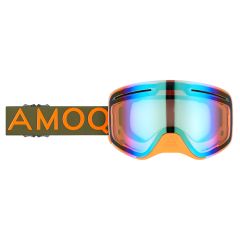 AMOQ Vision Vent+ Magnetic Goggles Military Green/Orange - Gold Mirror