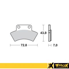 ProX Rear Brake Pad Polaris Scrambler/Sportsman 400 '94-97 - 37.204402