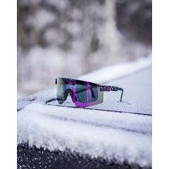 AMOQ Comet Sunglasses Black Splash - Purple Mirror